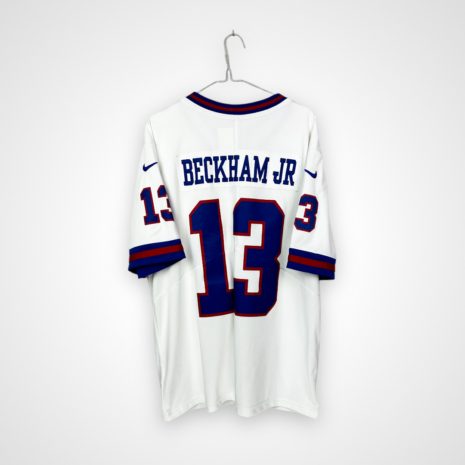 New York Giants Football Trikot, sehr guter Zustand - leichte Verschmutzung des Stoffes und ein leicht beschädigtes NFL-Logo auf der Vorderseite.