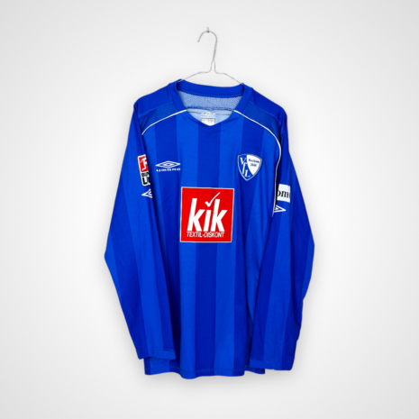 PhotoRoom_034_20230729_163122 VFL Bochum Fußballtrikot, 2007/08 Home, guter Zustand - sehr stark beschädigte Nummer und Name auf dem Rücken - Rückansicht