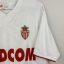 Koszulka piłkarska AS Monaco, 2009/10 Away, stan dobry - delikatnie uszkodzony nadruk sponsora i numer oraz kilka niewielkich zabrudzeń.- widok dodatkowy 3