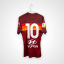 AS Roma Fußballtrikot, 2020/21 Home, sehr guter Zustand - Verschmutzung an zwei Stellen auf dem Trikot - möglicherweise durch den Rasen verursacht - Rückansicht