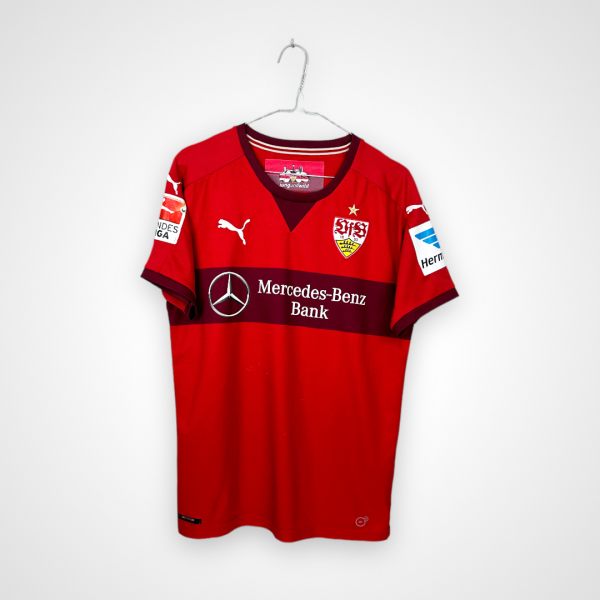 VFB Stuttgart football shirt, 2015/16 Away, good condition - quite a few micro stitches, slightly damaged league emblems on sleeves.- rear view