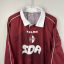 Koszulka piłkarska Torino FC, 1998/99 Home, stan zadowalający - niewielkie rozerwanie materiału na rękawie oraz miejscowo występujące mikro zaciągnięcia.- zbliżenie