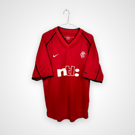 Koszulka piłkarska Rangers FC, 2000/02 Third, stan bardzo dobry - cztery plamki na nadruku sponsora na froncie.