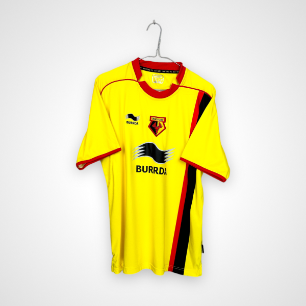 Koszulka piłkarska Watford FC, 2010/11 Home, stan dobry - plamka na froncie przy herbie klubu.