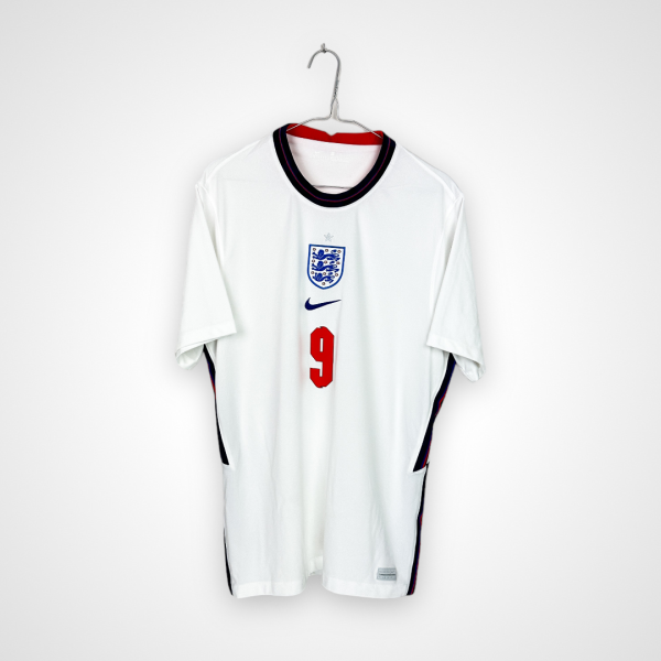 Koszulka piłkarska Anglia, 2020/22 Home, stan bardzo dobry - dwa niewielkie zabrudzenia na plecach.- widok z tyłu