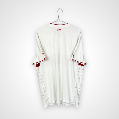 Photoroom_007_20240405_141209 VFB Stuttgart football jersey, 2013/14 Home, satisfactory condition - damaged sponsor print and on the neck, in addition the jersey has lost its original colour and has
