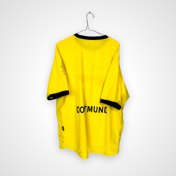 Borussia Dortmund Fußballtrikot, 2003/04 Home, sehr guter Zustand - Verschmutzung auf der Vorderseite - Rückansicht
