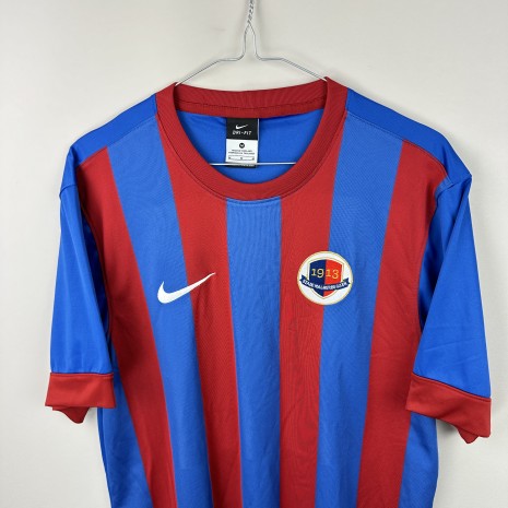 IMG_0606 SM Caen Fußballtrikot, 2012/13 Home, ausgezeichneter Zustand - Nahaufnahme der Vorderseite