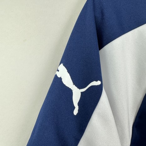 IMG_3518 West Bromwich Albion football shirt, 2018/19 Home, in very good condition – the puma emblems on the sleeves are slightly damaged and there is one tiny snag. – view