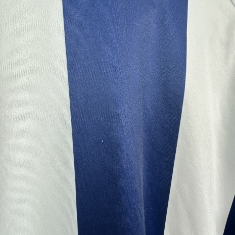 IMG_3521 West Bromwich Albion football shirt, 2018/19 Home, in very good condition – the puma emblems on the sleeves are slightly damaged and there is one tiny snag. – view