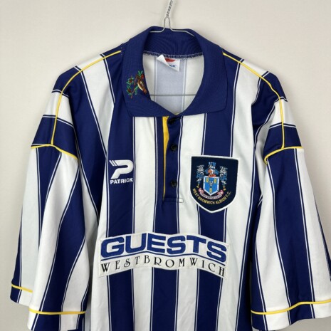IMG_7323 West Bromwich Albion football shirt, 1995/96 Home, very good condition - a few micro stitches.- close-up of front
