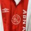 Koszulka piłkarska AFC Ajax, 1996/97 Home, stan bardzo dobry - mikro dziurka na froncie oraz niewielkie zaciągnięcie na rękawku.- widok dodatkowy 3