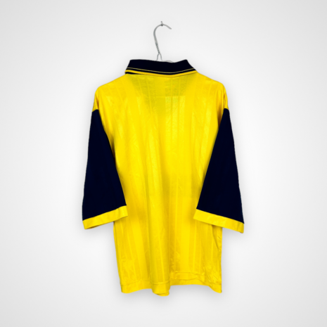 Photoroom_039_20240719_134842 Koszulka piłkarska Shrewsbury Town FC, 1995/97 Away, stan bardzo dobry - nieznacznie uszkodzony nadruk sponsora na froncie.- widok z tyłu