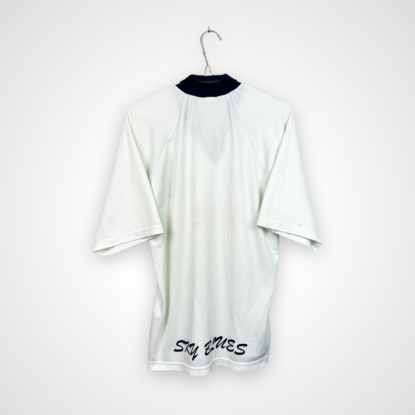 Koszulka piłkarska Coventry City FC, 1997/98 Away, stan słaby - mikro dziurka na rękawku i miejscami niewielkie zabrudzenia.- widok z tyłu