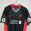 Liverpool FC football shirt, 2020/21 Third, very good condition - league emblems on both sleeves are unevenly placed.- close-up of front