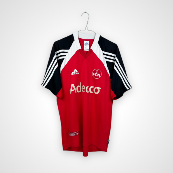 FC Nurnberg football shirt, 2001/02 Home, good condition - soiled sponsor print on front and a slight amount of micro stitching.