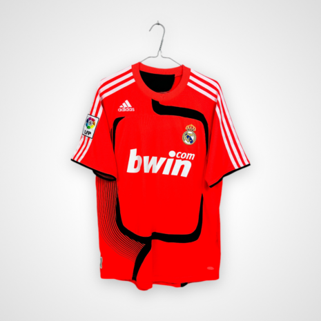 Koszulka piłkarska Real Madryt, 2007/08, stan bardzo dobry - brak nalepki climacool na froncie.