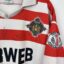 Koszulka piłkarska Wigan Warriors, 1995/96 Home, stan dobry - rozerwany kołnierzyk, zabrudzenie na rękawku oraz kilka mikro zaciągnięć.- widok dodatkowy 3