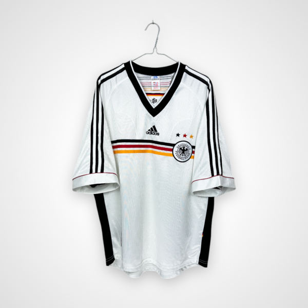 Koszulka piłkarska Niemcy, 1998/00 Home, stan bardzo dobry - kilka mikro zaciągnięć.