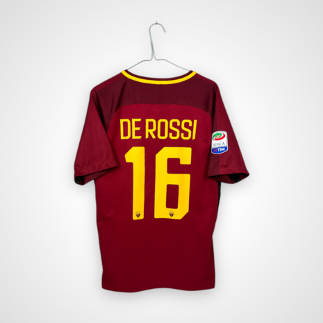 AS Roma Fußballtrikot, 2017/18 Home, sehr guter Zustand - kleine Risse auf dem Druck auf der Rückseite.