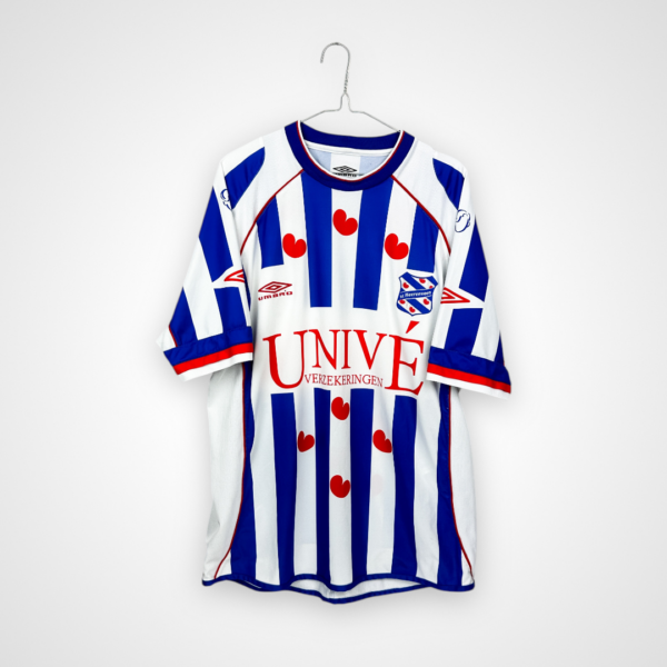 Koszulka piłkarska SC Heerenveen, 2002/03 Home, stan bardzo dobry - jedno mikro zaciągnięcie oraz plamka z tyłu koszulki.