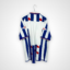 SC Heerenveen Fußballtrikot, 2003/05 Home, zufriedenstellender Zustand - beschädigte Logos auf der Vorderseite und ein paar Mikronähte und Stoffdellen auf dem Rücken.Ansicht