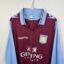 Koszulka piłkarska Aston Villa, 2012/13 Home, stan dobry - nieznacznie popękany nadruk sponsora oraz wycięty kołnierzyk.- zbliżenie na front