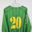 Koszulka piłkarska GKS Katowice, 2004/05 Away, stan zadowalający - mikro zaciągnięcia, popękany nadruk na rękawie oraz nieznacznie zabrudzony numer na plecach.-