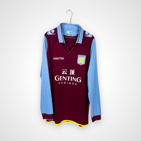 Aston Villa Fußball-Shirt, 2012/13 Home, guter Zustand - leicht geknackt Sponsor Druck und Schnitt Kragen.