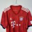 Koszulka piłkarska FC Bayern Monachium, 2018/19 Home, stan doskonały- zbliżenie na front
