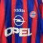 Koszulka piłkarska FC Bayern Monachium, 1995/97 Home, stan zadowalający - kilka mikro zabrudzeń na froncie oraz bardzo duża ilość mikro zaciągnięć, zarówno z przodu