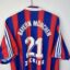 Koszulka piłkarska FC Bayern Monachium, 1995/97 Home, stan zadowalający - kilka mikro zabrudzeń na froncie oraz bardzo duża ilość mikro zaciągnięć, zarówno z przodu