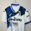 Koszulka piłkarska Atalanta BC, 2020/21 Away, stan bardzo dobry - drobne zabrudzenia na nadruku sponsora na froncie.- zbliżenie na front