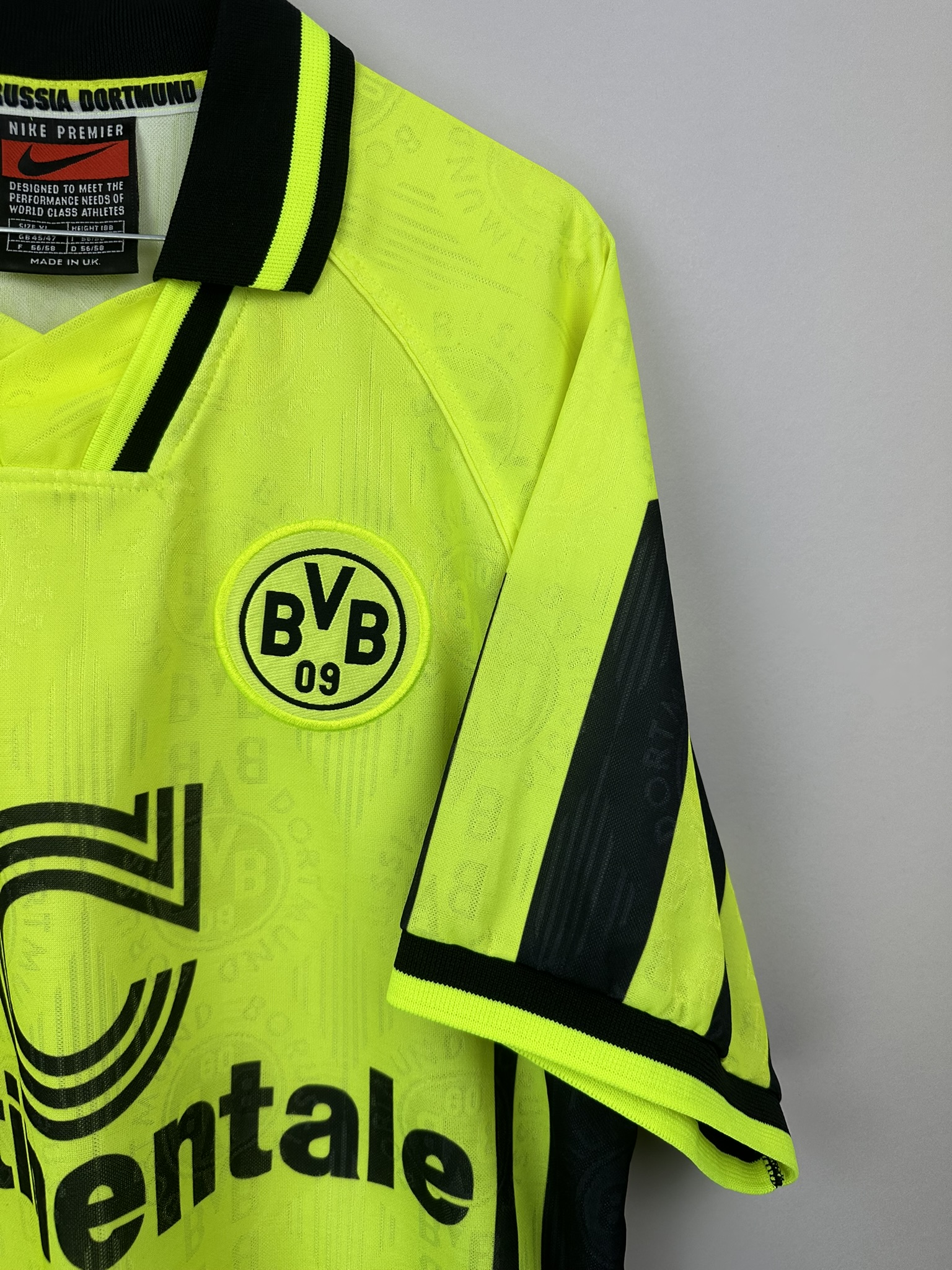 Borussia Dortmund 1996/97 Home Football Shirt [XL] - Original