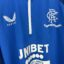 Koszulka piłkarska Rangers FC, 2021/22, stan bardzo dobry - nieznacznie zmechacony materiał w jednym miejscu.- widok dodatkowy 4