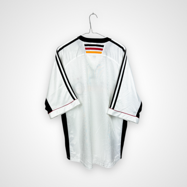 Koszulka piłkarska Niemcy, 1998/00 Home, stan bardzo dobry - nieznacznie zżółknięty kołnierzyk na karku.- widok z tyłu