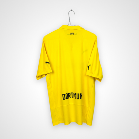 Photoroom_051_20250207_200945 Borussia Dortmund Fußballtrikot, 2014/15 Home, sehr guter Zustand - ein paar Mikrostiche - Rückansicht