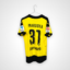 Koszulka piłkarska Borussia Dortmund, 2015/16 Home, stan dobry - nieznacznie uszkodzone cyfry na plecach oraz nieznaczna ilość mikro zaciągnięć.
