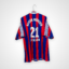 Koszulka piłkarska FC Bayern Monachium, 1995/97 Home, stan zadowalający - kilka mikro zabrudzeń na froncie oraz bardzo duża ilość mikro zaciągnięć, zarówno z przodu