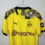 Borussia Dortmund Fußballtrikot, 2019/20 Home, unbenutzter Zustand - Trikot neu, mit Etikett - Nahaufnahme auf der Vorderseite
