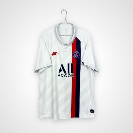 Koszulka piłkarska PSG, 2019/20 Third, stan bardzo dobry - wycięte metki ze środka koszulki oraz mikro plamka na plecach.