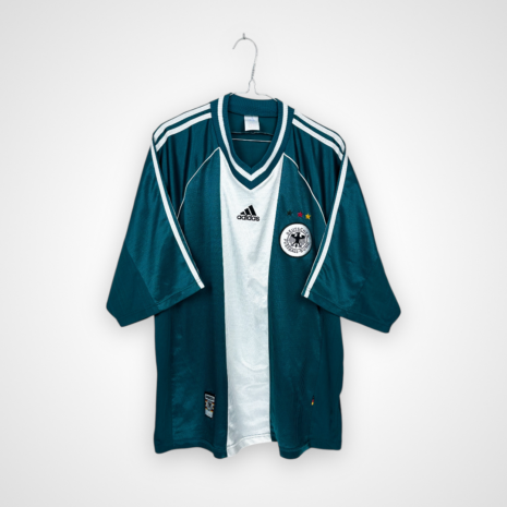 Koszulka piłkarska Niemcy, 1998/00 Away, stan bardzo dobry - kilka mikro zaciągnięć.