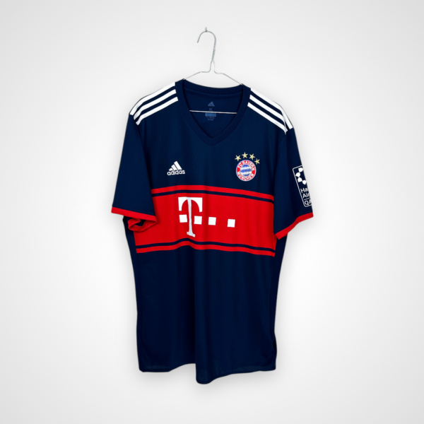 Koszulka piłkarska FC Bayern Monachium, 2017/18 Away, stan doskonały- widok z tyłu