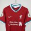 Liverpool FC Fußballtrikot, 2020/21 Home, sehr guter Zustand - leichte abstehende Fäden in den unteren Nähten an einigen Stellen - Nahaufnahme der Vorderseite
