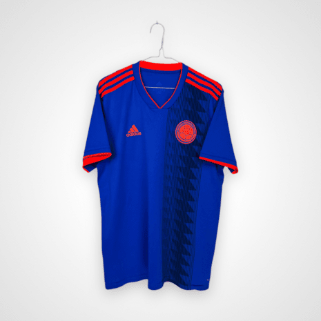 Koszulka piłkarska Kolumbia, 2018/19 Away, stan bardzo dobry - nieznacznie popękany nadruk na karku.