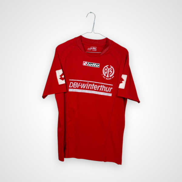 Football shirt FSV Mainz 05, 2004/05 Home, satisfactory condition - noticeable amount of micro-stretching and slightly cracked number on back.- rear view