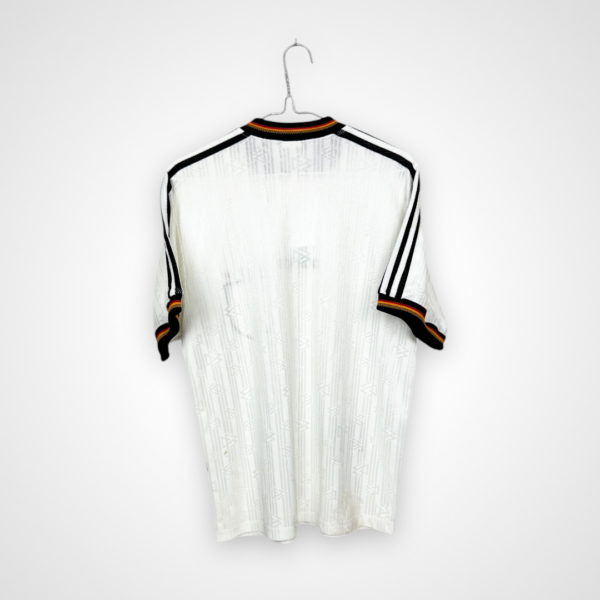 Koszulka piłkarska Niemcy, 1996/98 Home, stan dobry - miejscami występujące drobne zabrudzenia.- widok z tyłu