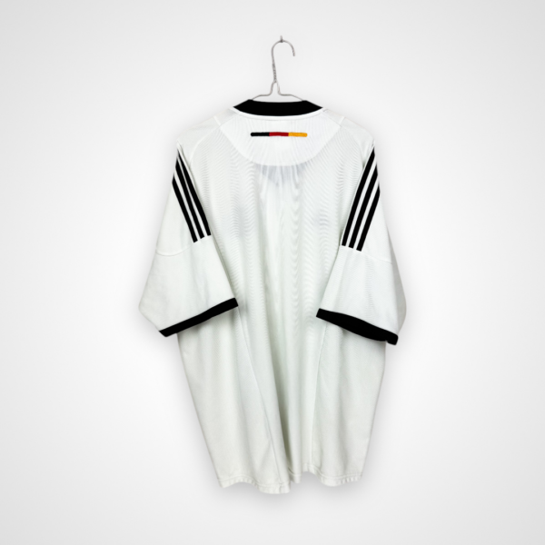 Koszulka piłkarska Niemcy, 2002/04 Home, stan dobry - dwa drobne zaciągnięcia i zabrudzenia.- widok z tyłu