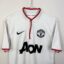 Manchester United Fußballtrikot, 2012/13 Away, schlechter Zustand - erhebliche Menge an Micro-Pulls und ein paar kleinere Flecken - Rückansicht
