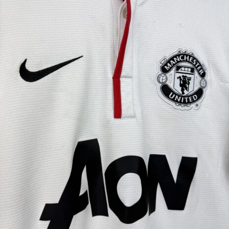 IMG_7114 Manchester United Fußballtrikot, 2012/13 Away, schlechter Zustand - erhebliche Menge an Micro-Pulls und ein paar kleinere Flecken.zusätzliche Ansicht 3